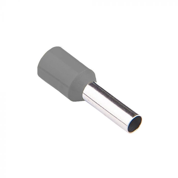 Наконечник втулковий з ізоляцією HB 4/9, сірий (100шт), TAKEL [500678сер]