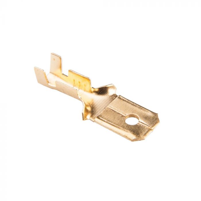 Конектор плоский без ізоляції "папа" DJ611 6.3В 20мм (1-1.5/6.3-0.5) (100шт), TAKEL [500833]