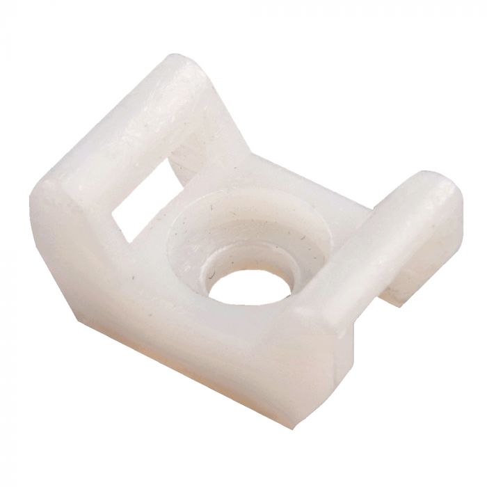 Площадка під гвинт для стяжки кабельної біла 16х25.4 (100шт), TAKEL [502253]