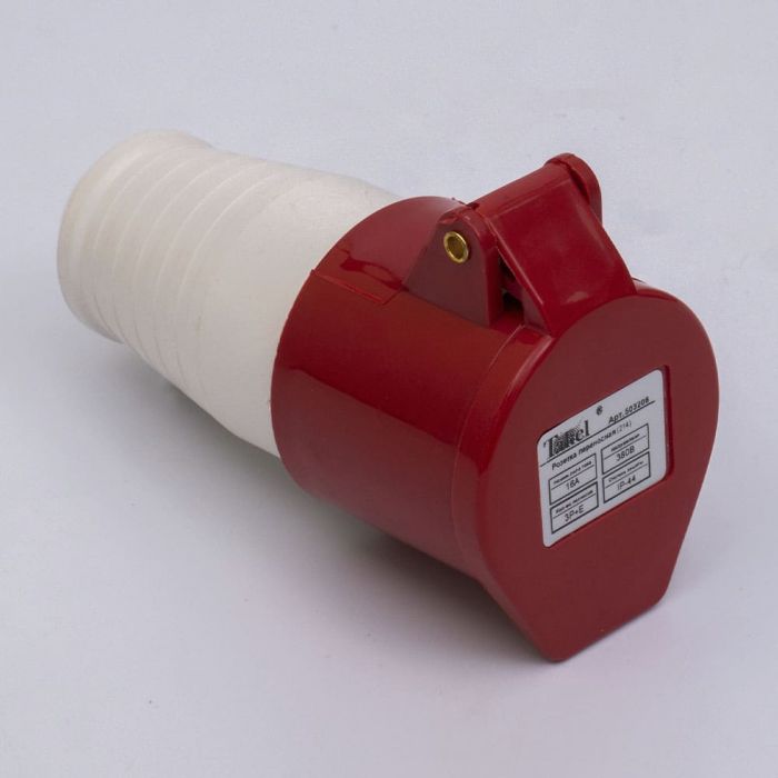 Розетка переносна 214 16А 380В 3Р+Е IP44, TAKEL [503208]