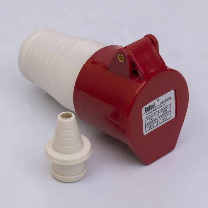 Розетка переносна 214 16А 380В 3Р+Е IP44, TAKEL [503208]