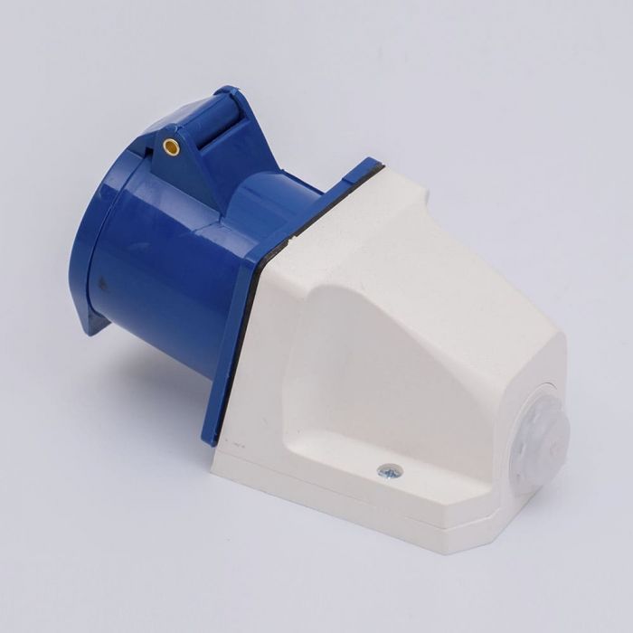 Розетка стаціонарна зовнішня 123 32А 220В 2Р+Е IP44, TAKEL [503219]