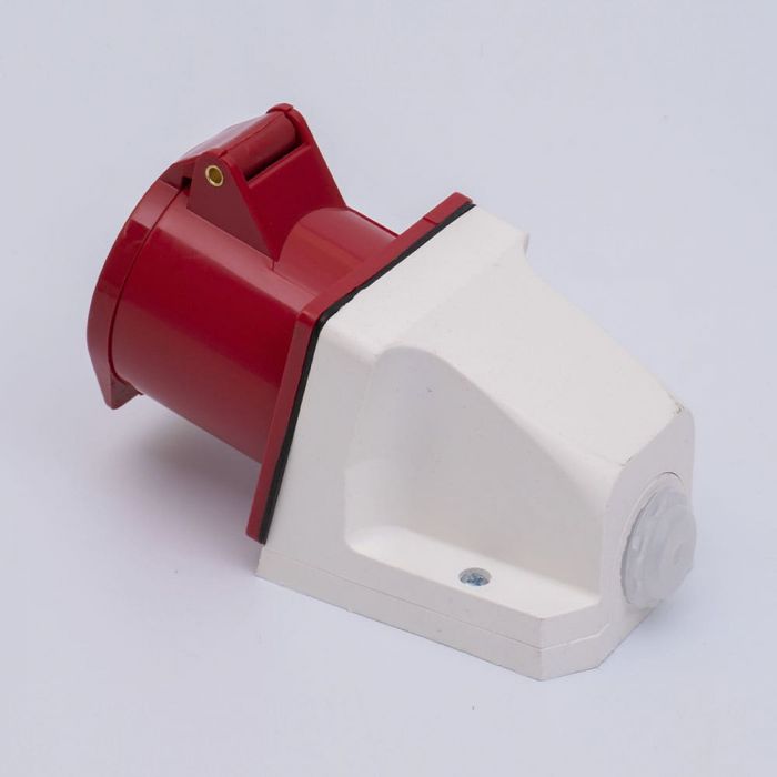 Розетка стаціонарна зовнішня 124 32А 380В 3Р+Е IP44, TAKEL [503225]