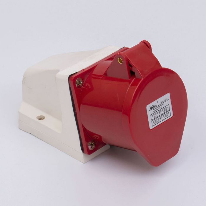 Розетка стаціонарна зовнішня 125 32А 380В 3Р+N+Е IP44, TAKEL [503231]