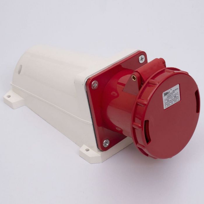 Розетка стаціонарна зовнішня 125 63А 380В 3Р+N+Е IP67, TAKEL [503240]