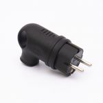 Вилка каучукова кутова з кільцем 409 2Р+РЕ IP44, TAKEL [503352]