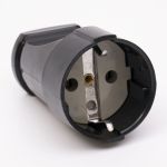 Розетка переносна з з/к 201FG 16A, чорний, TAKEL [503603]