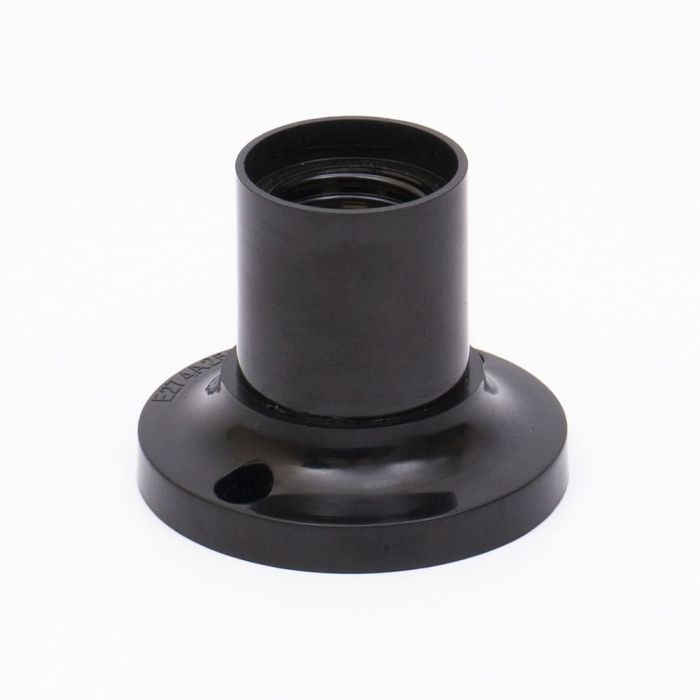 Патрон карболітовий Е27 прямий, чорний, TAKEL [503704]