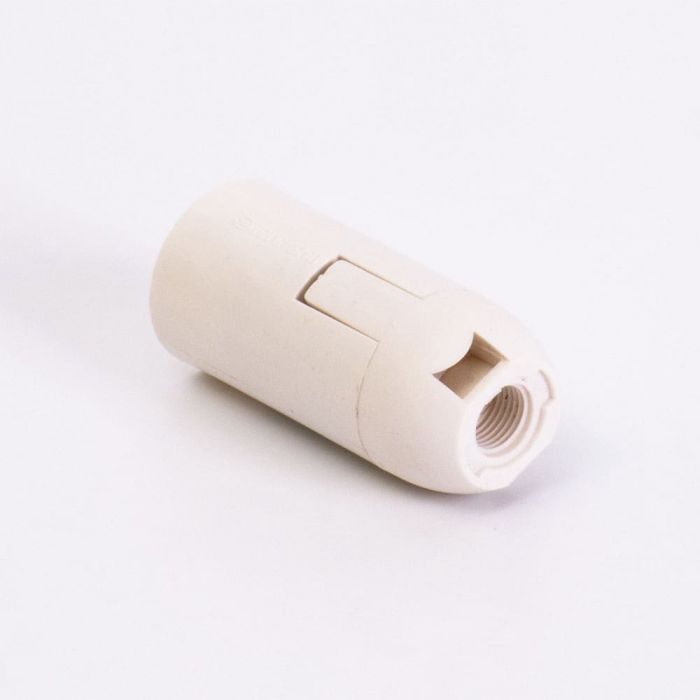 Патрон пластиковий Е14 підвісний, білий, TAKEL [503712]