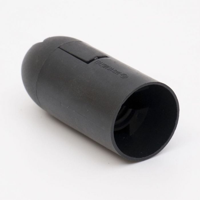 Патрон пластиковий Е14 підвісний, чорний, TAKEL [503713]