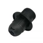 Патрон пластиковий Е14 з гайкою, чорний, TAKEL [503715]