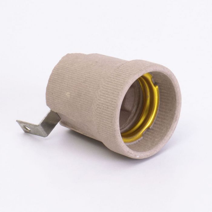 Патрон керамічний Е27 з кріпленням, TAKEL [503748]