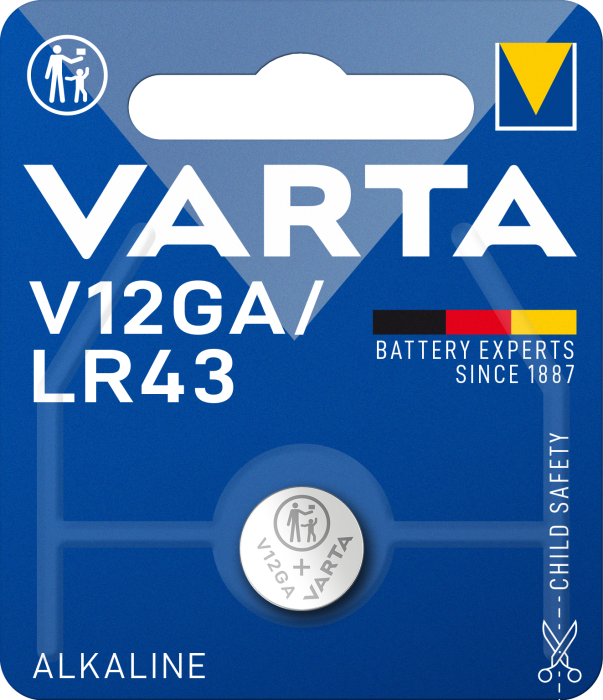 Батарейка V 12 GA, BLI 1 шт, Varta [4278101401]