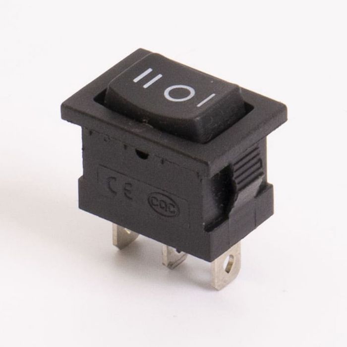 Перемикач клавішний КП-7 220В, чорний, TAKEL [505410ч]