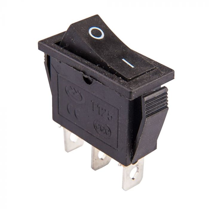 Перемикач клавішний КП-36 220В, чорний, TAKEL [505458ч]