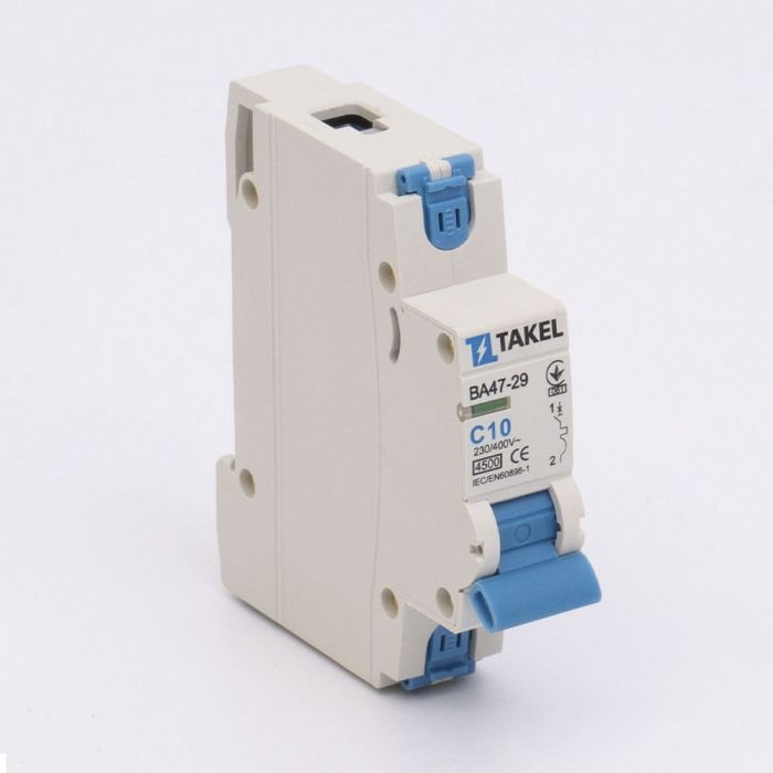 Автоматичний вимикач ВА47-29-С 1Р 4.5кА 10А, TAKEL [506110]