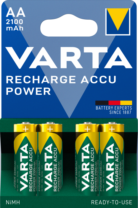 Акумулятор AA 2100mAh Recharge 4 шт, Varta [56706101404]