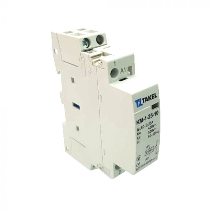 Контактор модульний КМ-1-25-10 25А 1NO, TAKEL [507302]