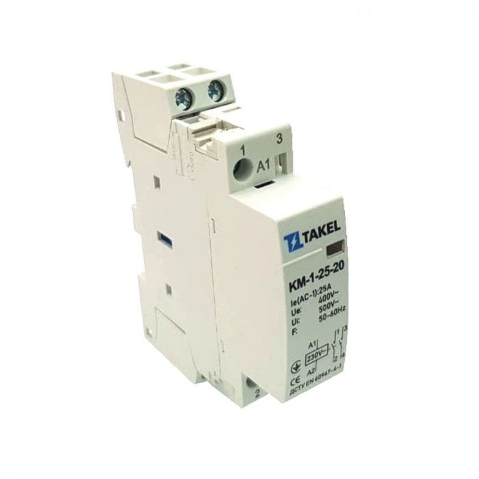 Контактор модульний КМ-1-25-20 25А 2NO, TAKEL [507311]