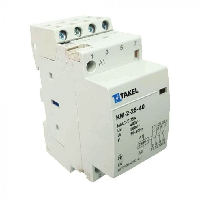 Контактор модульний КМ-2-25-40 25А 4NO, TAKEL [507334]