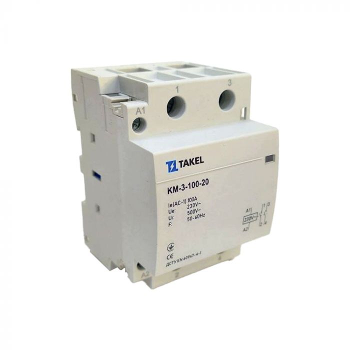 Контактор модульний КМ-3-100-20 100А 2NO, TAKEL [507340]