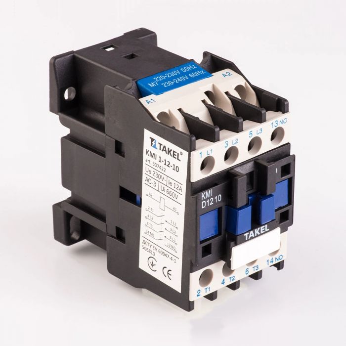 Контактор КМІ 1-12-10 12А 230В 1NO, TAKEL [507422]