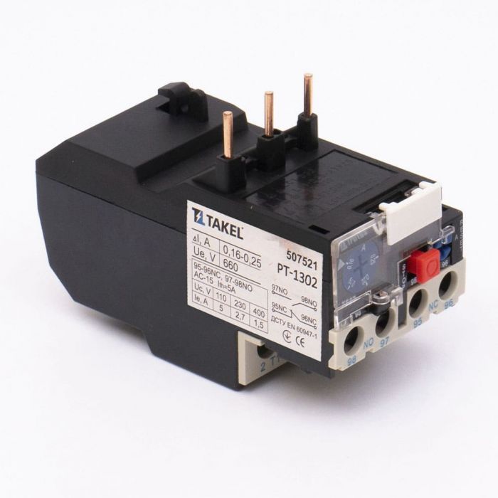 Реле теплове РТ-1302 діап. 0.16-0.25А, TAKEL [507521]