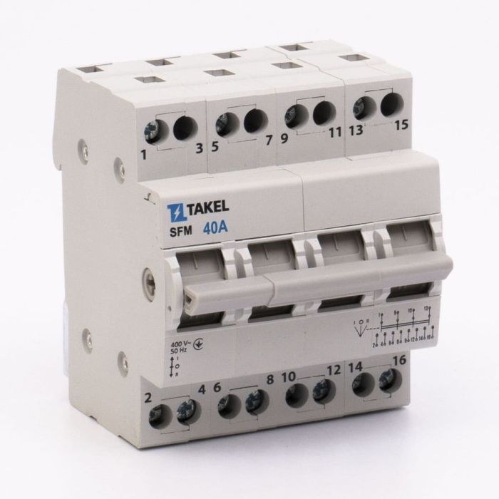 Перемикач навантаження трипозиційний SFM 4P 40A, TAKEL [507833]