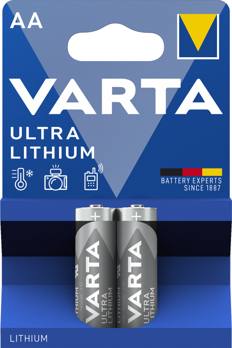 Батарейка AA Lithiuim, BLI 2 шт, Varta [6106301402]