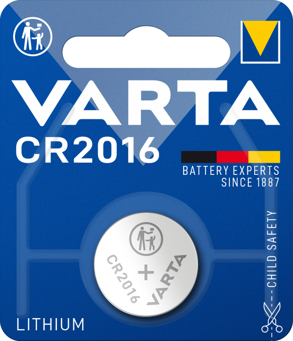Батарейка CR 2016, BLI 1 шт, Varta [6016101401]