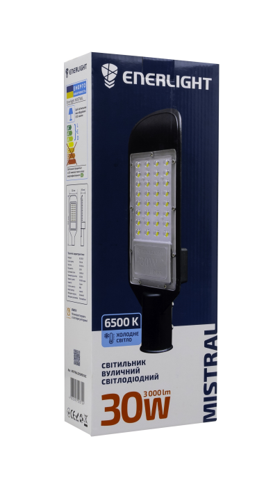 Світильник вуличний Mistral 30Вт 6500K, Enerlight [MISTRAL30SMD100C]