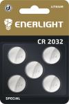 Батарейка Lithium CR 2032, BLI 5 шт, Enerlight [70320105]
