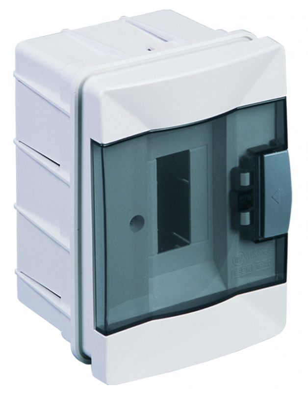 Щит 2-модульний для прихованого монтажу, з прозорими дверцятами, Makel [63002]