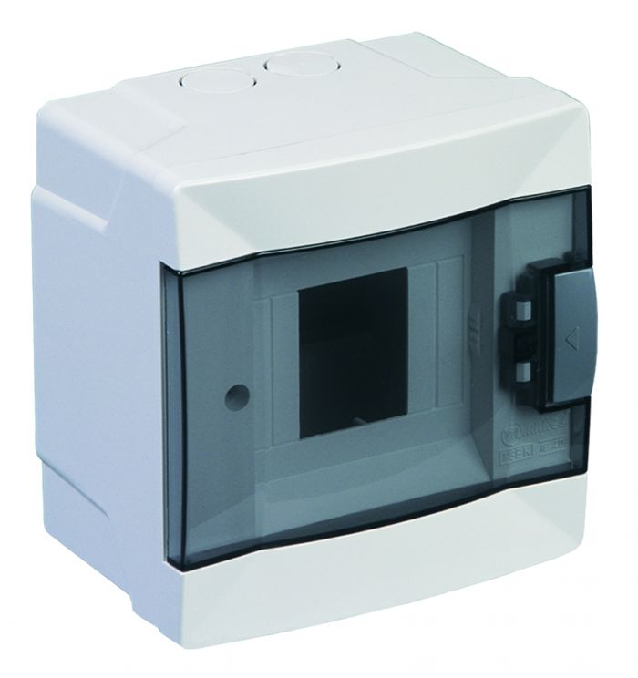 Щит 4-модульний для відкритого монтажу, з прозорими дверцятами, Makel [63104]