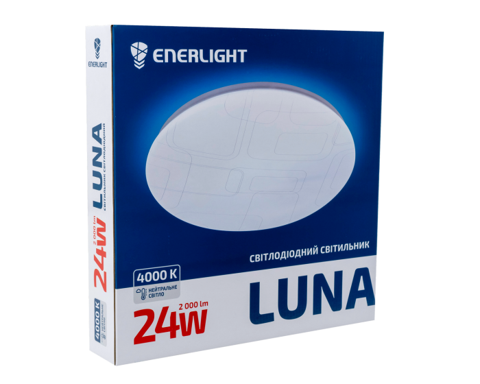 Cвітильник стельовий Luna 24Вт 4000К, Enerlight [LUNA24SMD80N]