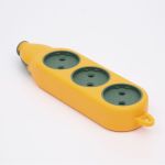 Колодка подовжувача 2 сторони 3+3 гнізда, без з/к, LEE [703941]