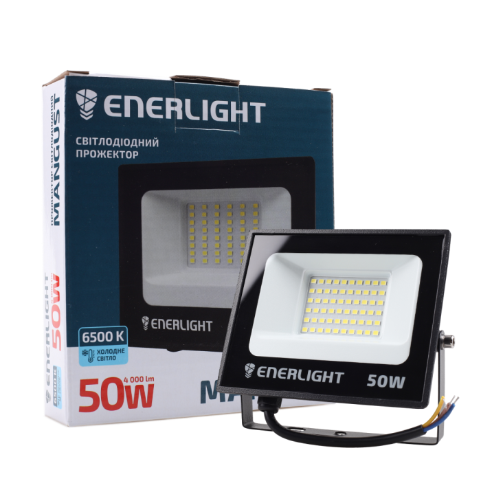Прожектор Mangust 50Вт 6500K, Enerlight [MANGUST50SMD80С]