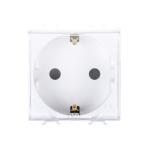 Розетка з кришкою Chorusmart 2M 2P+E 16A глянцевий білий GEWISS [GW10242]