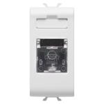 Розетка телефонна Chorusmart RJ11 1M глянцевий білий GEWISS [GW10401]