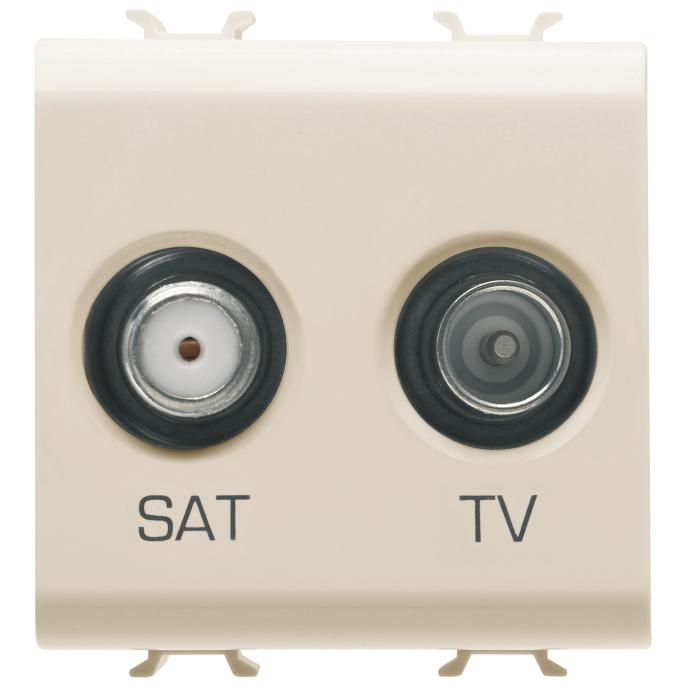 Розетка TV+SAT Chorusmart 2M слонова кістка GEWISS [GW11383]