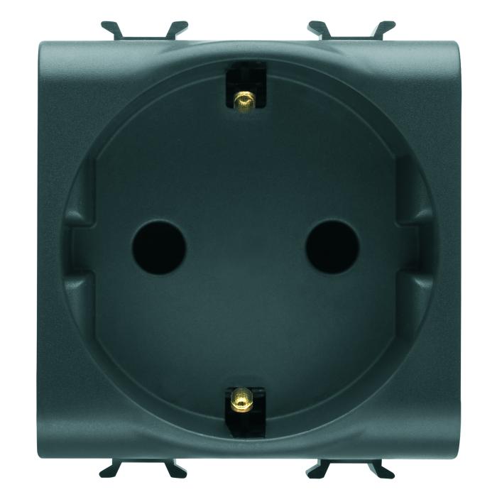 Розетка Chorusmart 2M 2P+E 16A чорний GEWISS [GW12241]