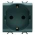 Розетка Chorusmart 2M 2P+E 16A чорний GEWISS [GW12241]