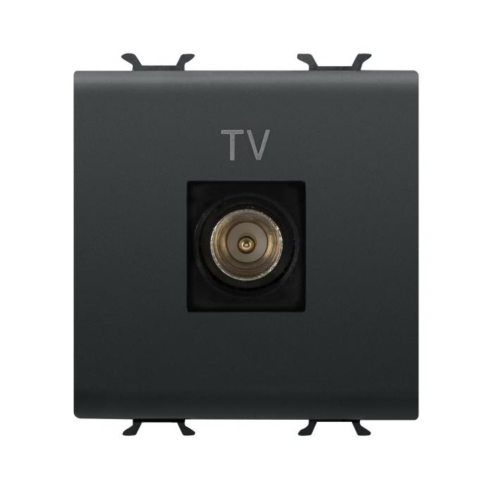 Розетка TV Chorusmart MALE CONN 9.5mm 2M чорний GEWISS [GW12367]