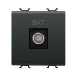 Розетка TV/SAT Chorusmart FEMALE CONN 2M чорний GEWISS [GW12377]