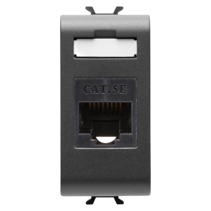Розетка Інтернет Chorusmart RJ45 1M CAT.5E UTP чорний GEWISS [GW12421]