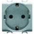 Розетка Chorusmart 2M 2P+E 16A титан GEWISS [GW14241]