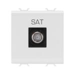Розетка TV/SAT Chorusmart FEMALE CONN 2M сатиновий білий GEWISS [GW15377]