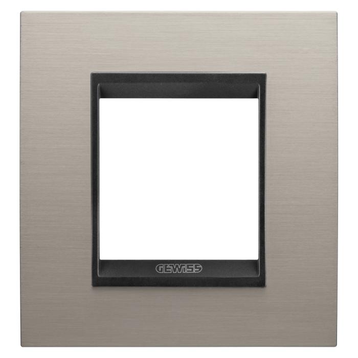 Рамка Chorusmart LUX 2M металева матовий алюміній/лава GEWISS [GW16222WS]