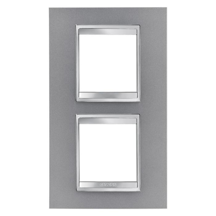 Рамка Chorusmart LUX 2+2M вертикальна титан GEWISS [GW16224VT]