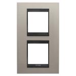 Рамка Chorusmart LUX 2+2M вертикальна металева матовий алюміній/лава GEWISS [GW16224WS]